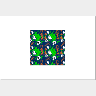 Abstract halloween pattern Posters and Art